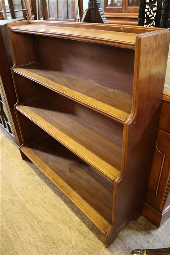 Mahogany stepped or water fall open bookcase